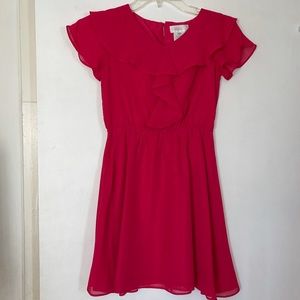 Gorgeous Girls Red Dress By “Lavender”…Adorable on, cute ruffles on top, Size 10